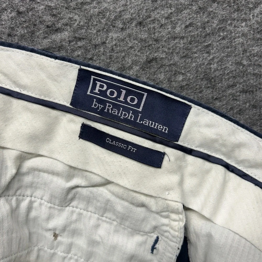 Polo Ralph‎ Lauren Classic Fit Mens Chino Pants Navy Blue 38x30 Casual